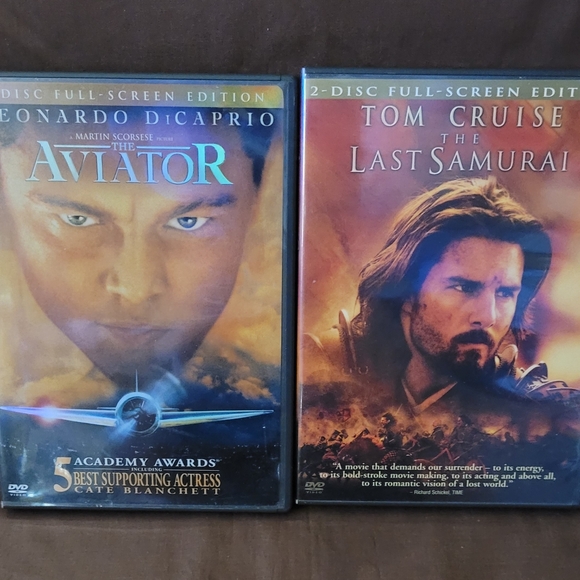Leonardo DiCaprio The Aviator & Tom Cruise The Last Samurai 2 Disc DVDs - Picture 1 of 4